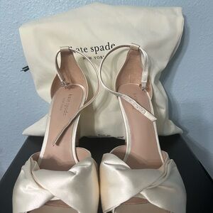 Kate Spade Ivory Satin Heels